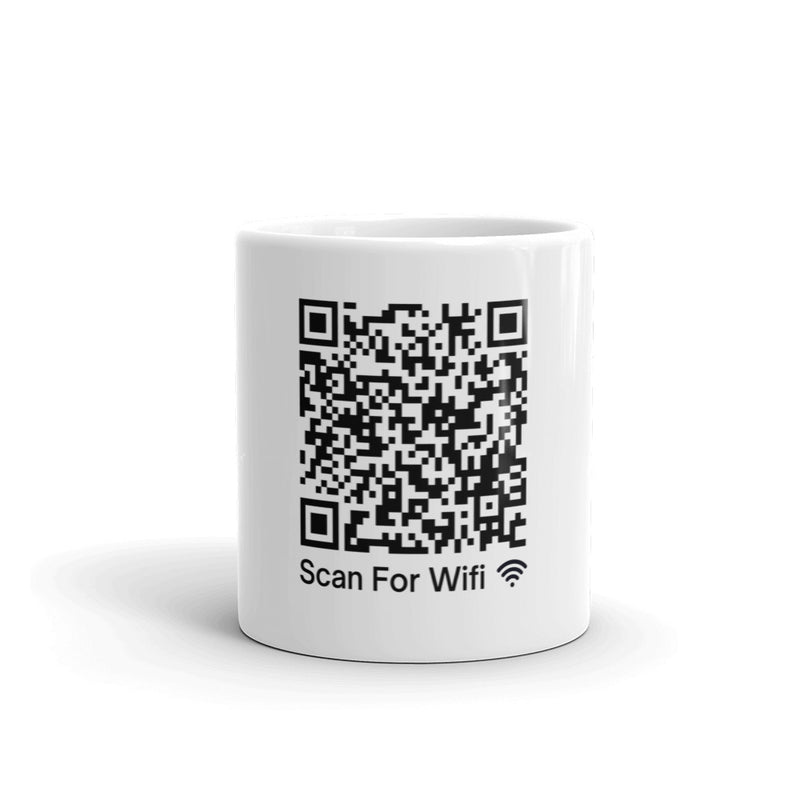 Scan For Wifi Barry Wood QR Code Prank Mug